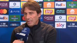 Antonio Conte nel dopo partita di Eindhoven - Foto YouTube - Retesei.com