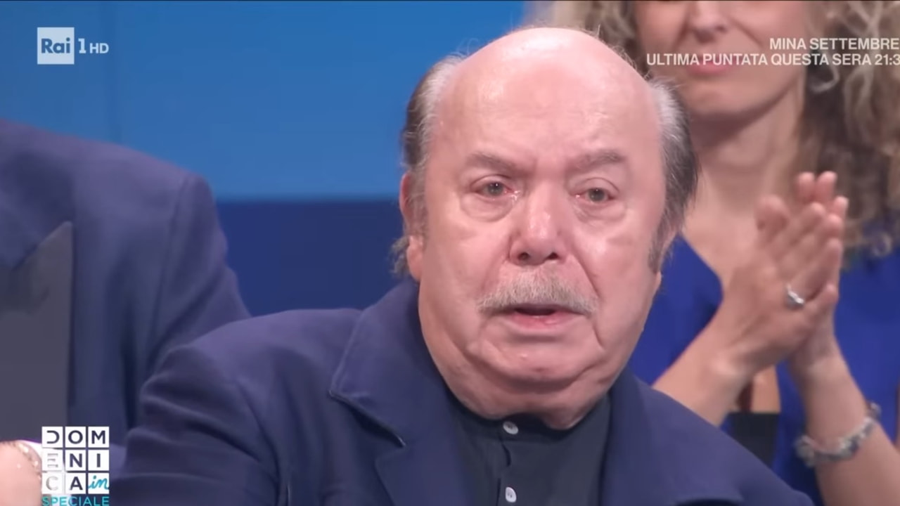 Lino Banfi in lacrime - Frame YouTube - Retesei.com