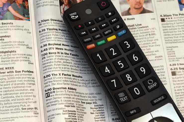 Un telecomando su una rivista
